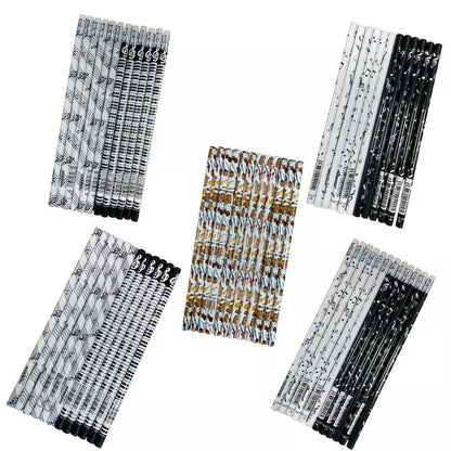 Music Themed HB Pencils (12pcs) Stationery Music Gifts - PartyErasers