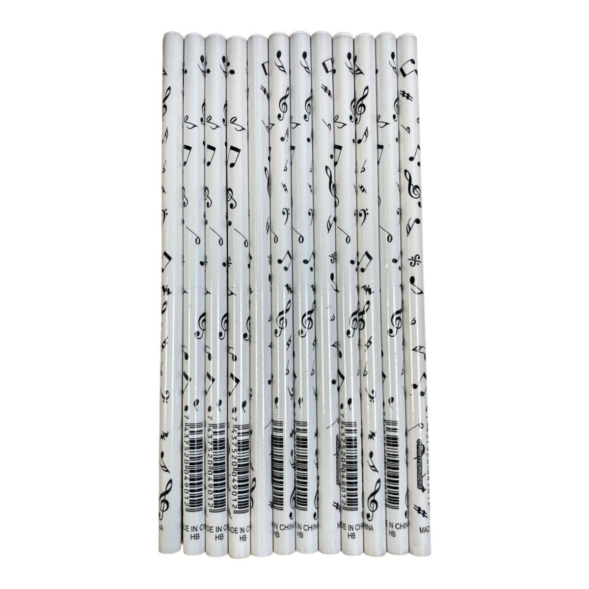 Music Themed HB Pencils (12pcs) Stationery Music Gifts - PartyErasers