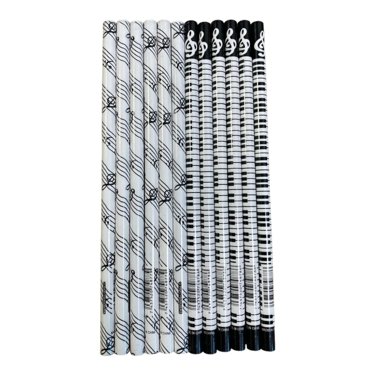 Music Themed HB Pencils (12pcs) Stationery Music Gifts - PartyErasers