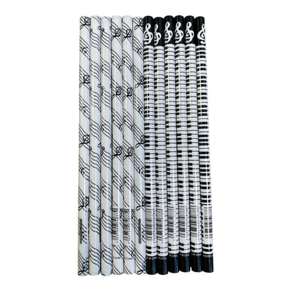 Music Themed HB Pencils (12pcs) Stationery Music Gifts - PartyErasers