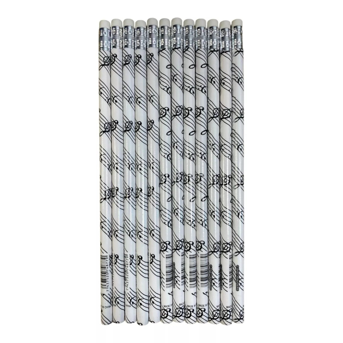 Music Themed HB Pencils (12pcs) Stationery Music Gifts - PartyErasers