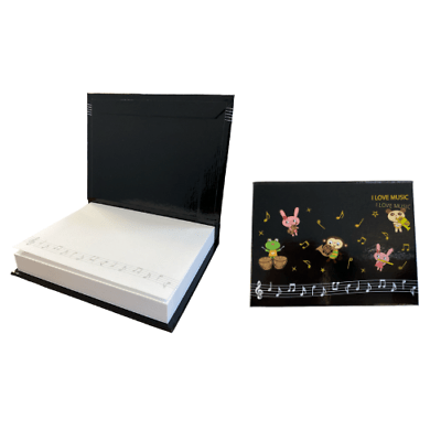 Music Themed I love Music 100 sheets Self - Stick Sticky Notes ( Hard Cover) - PartyErasers