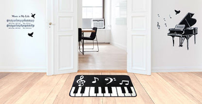 Music Themed Keyboard Design Floor Door Mat - PartyErasers