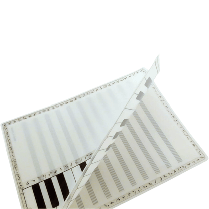 Music Themed Keyboard Design L Shape Folder - PartyErasers
