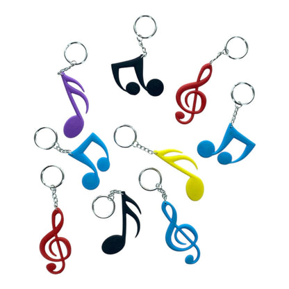 Music Themed Keyrings Keychains - Treble Clef G Clef (Red) - PartyErasers