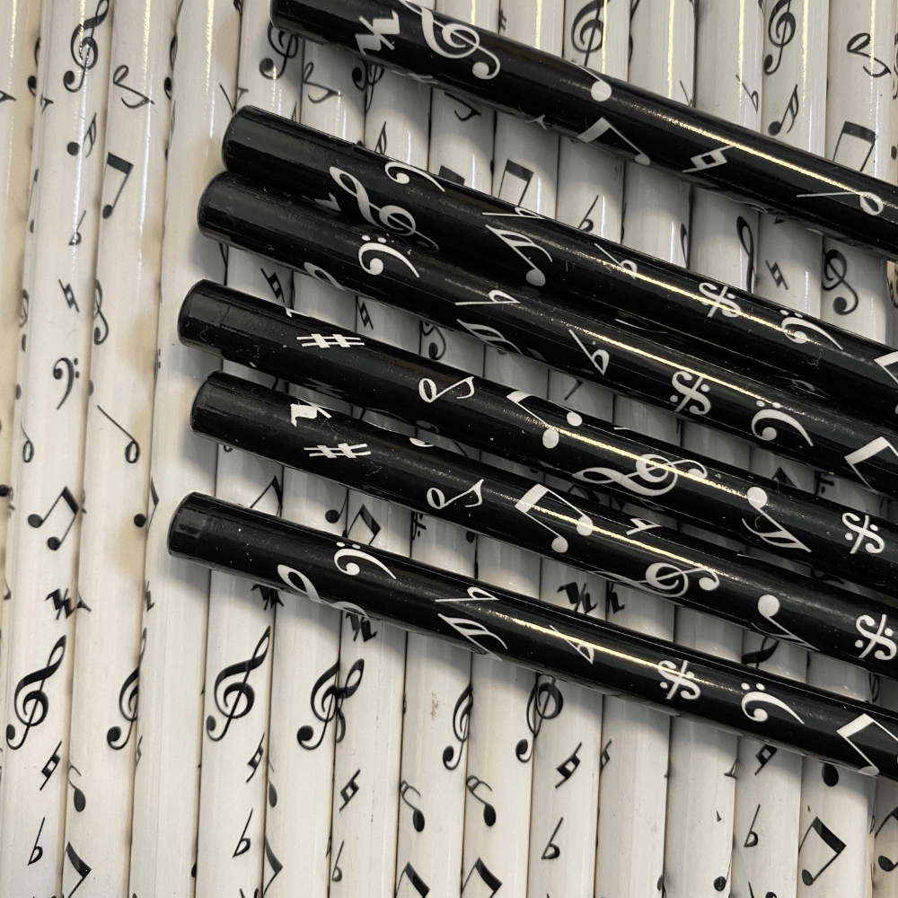 Music Themed Musical Notes Pencils (60pcs) Stationery as Music Gifts Party Bag - PartyErasers