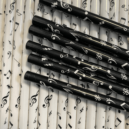 Music Themed Musical Notes Pencils (60pcs) Stationery as Music Gifts Party Bag - PartyErasers
