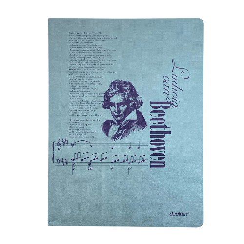 Music Themed Note Book - Famous Musicians (Chopin Mozart Beethoven) - PartyErasers