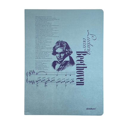 Music Themed Note Book - Famous Musicians (Chopin Mozart Beethoven) - PartyErasers
