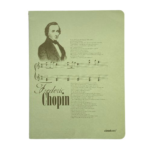 Music Themed Note Book - Famous Musicians (Chopin Mozart Beethoven) - PartyErasers