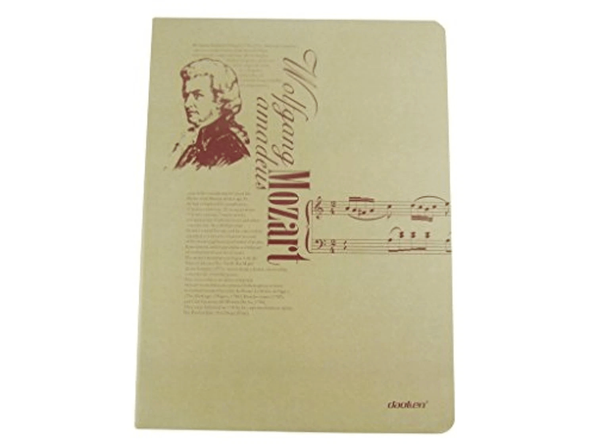 Music Themed Note Book - Famous Musicians (Chopin Mozart Beethoven) - PartyErasers