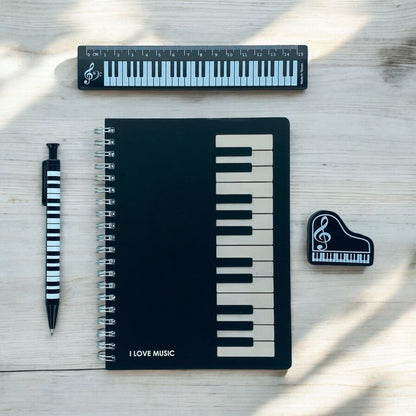 Music Themed Notebook Stationery Set Music Teachers/Student/School Gift (KB) - PartyErasers