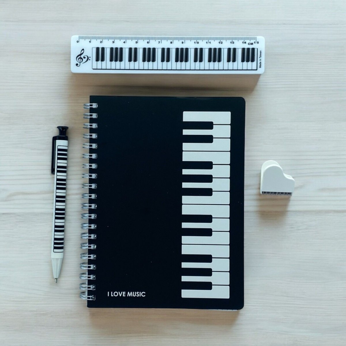Music Themed Notebook Stationery Set Music Teachers/Student/School Gift (KB) - PartyErasers