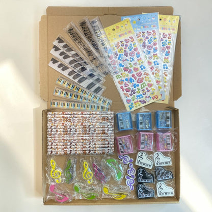 Music Themed Party Bag Fillers Stationery Gift Set Kids School Bundle (65pcs) - PartyErasers