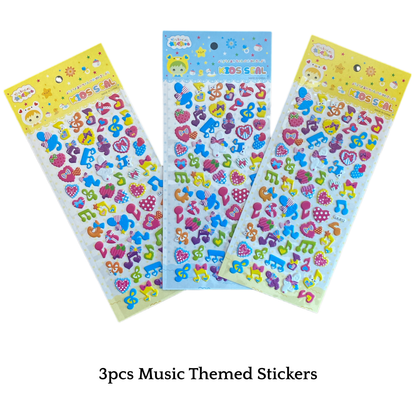 Music Themed Party Bag Fillers Stationery Gift Set Kids School Bundle (65pcs) - PartyErasers