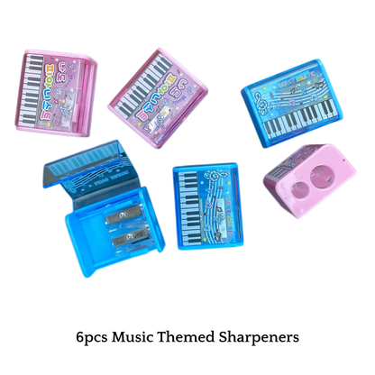 Music Themed Party Bag Fillers Stationery Gift Set Kids School Bundle (65pcs) - PartyErasers
