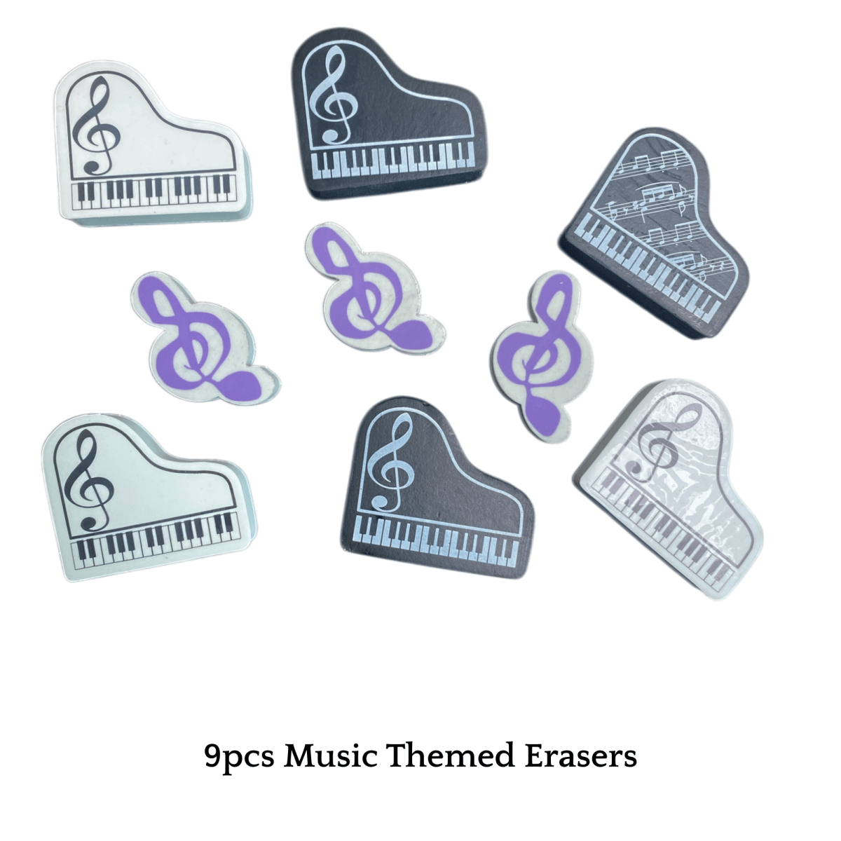 Music Themed Party Bag Fillers Stationery Gift Set Kids School Bundle (65pcs) - PartyErasers