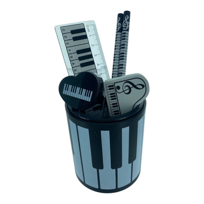 Music Themed Pen Holder Desk Tidy Organiser Pencil Pencil Pot Stationery Gift - PartyErasers