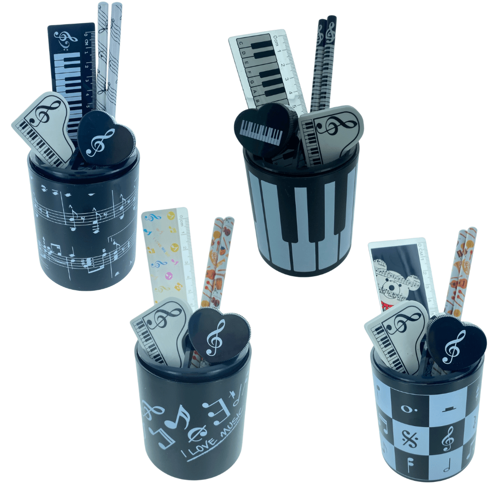 Music Themed Pen Holder Desk Tidy Organiser Pencil Pencil Pot Stationery Gift - PartyErasers