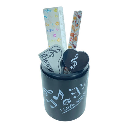 Music Themed Pen Holder Desk Tidy Organiser Pencil Pencil Pot Stationery Gift - PartyErasers