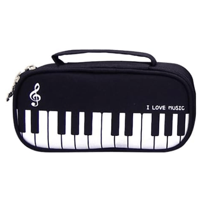 Music Themed Pencil Case/Pouch - Keyboard - PartyErasers