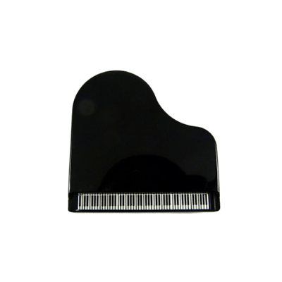Music Themed Piano Shape Memo Clip with Pen Holder and Magnet - Black - PartyErasers