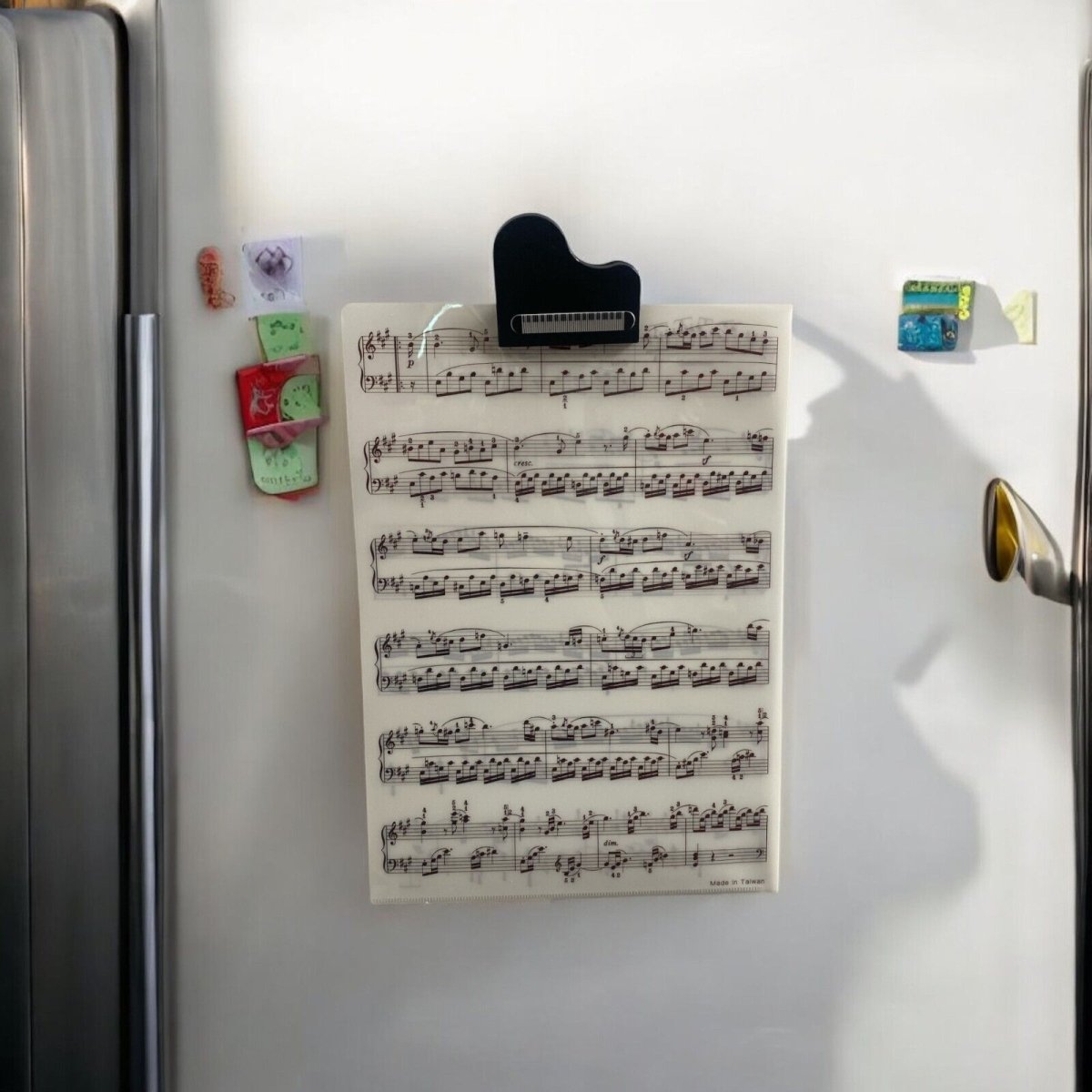 Music Themed Piano Shape Memo Magnetic Clip - PartyErasers