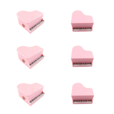 Music Themed Pink Piano Shape Pencil Sharpeners - Pink (Pack of 6) - PartyErasers