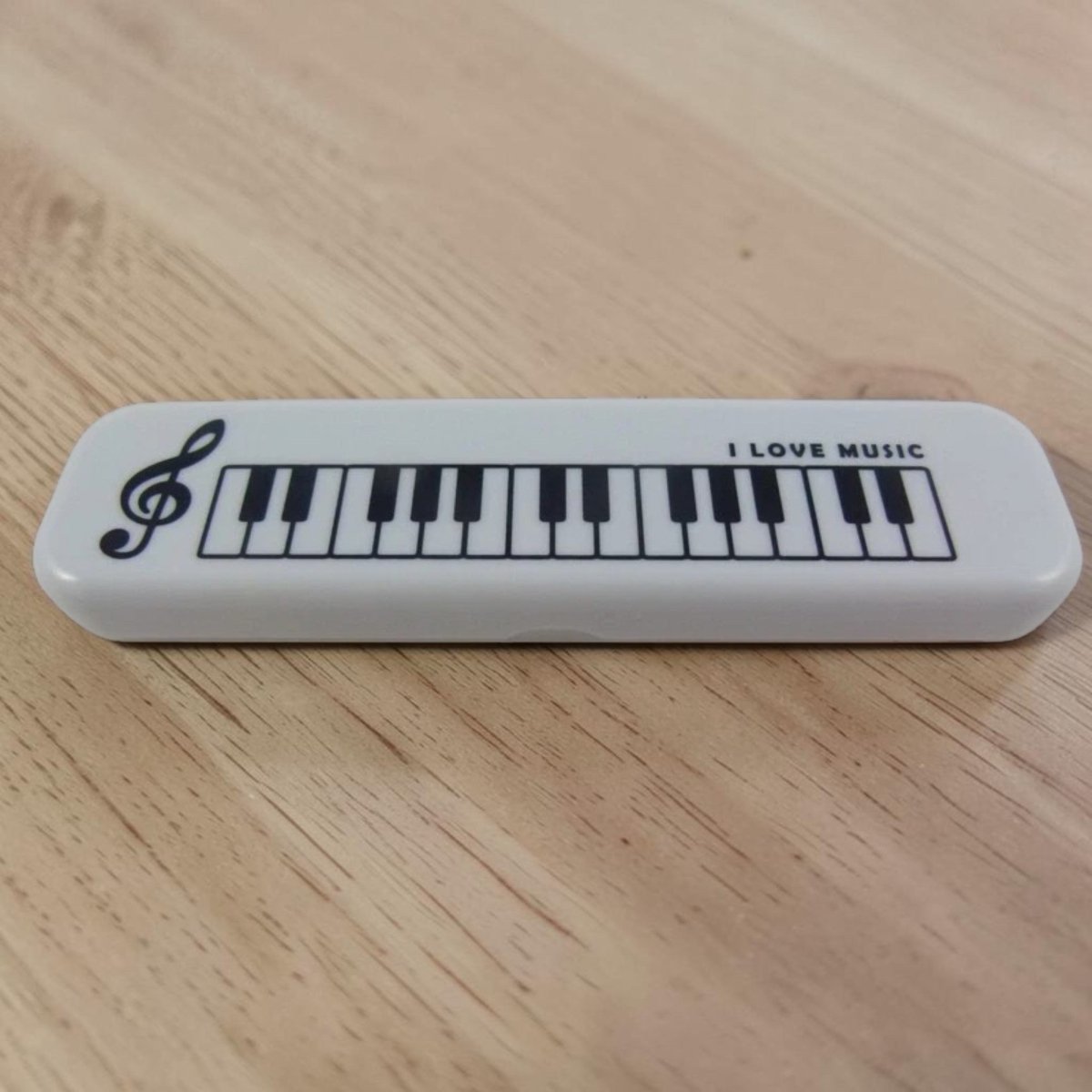 Music Themed Plastic Pencil Case Stationery Set with Eraser, Pencils, Ruler - PartyErasers