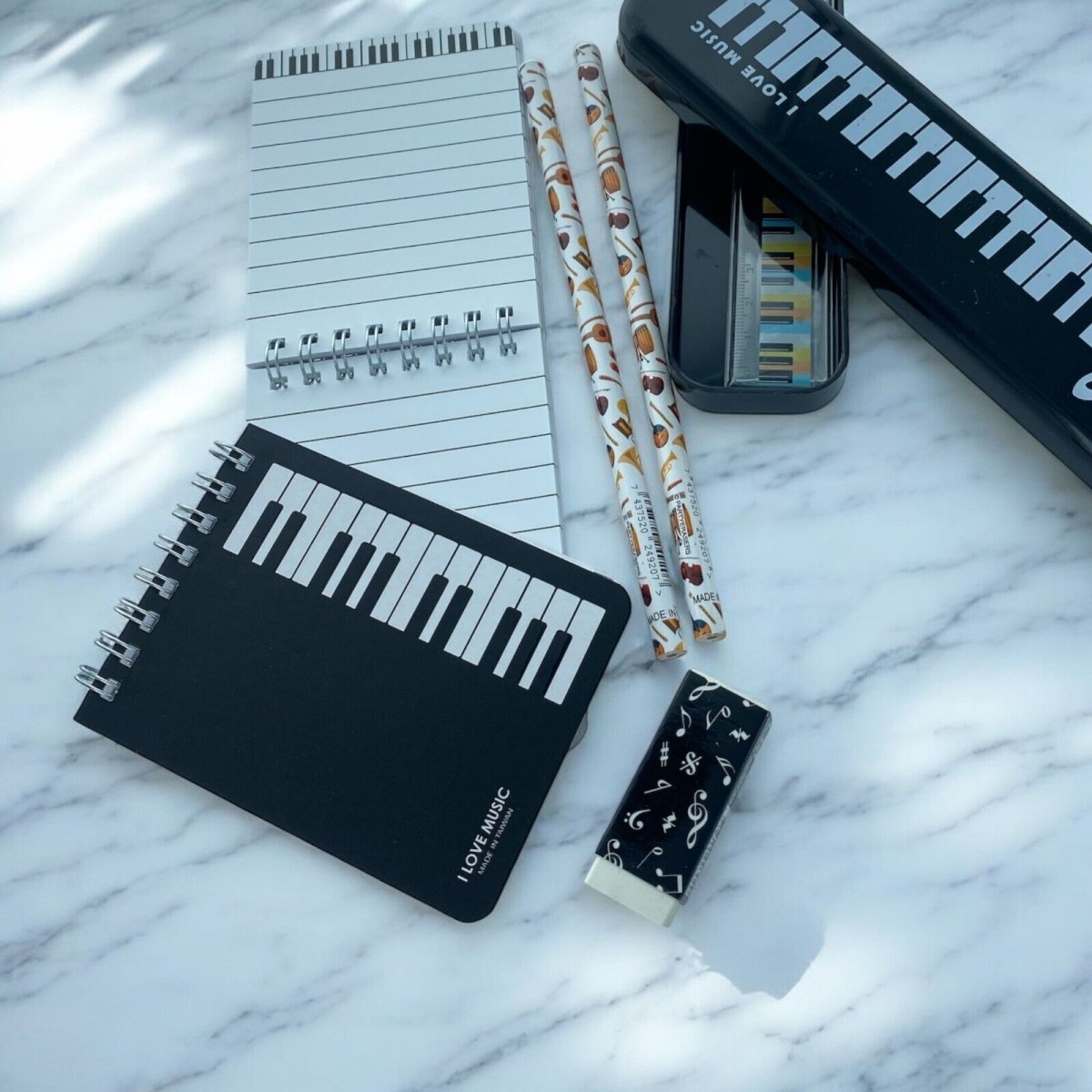 Music Themed Pocket Size A7 Notebook for Music Student Teacher Gift (Small) - PartyErasers