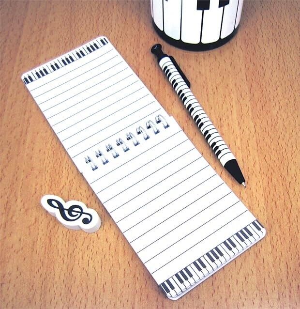 Music Themed Pocket Size A7 Notebook for Music Student Teacher Gift (Small) - PartyErasers
