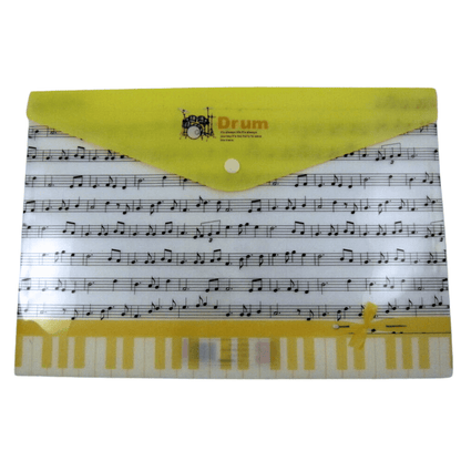 Music Themed Press Stud Document Envelope Wallet (Drum) - PartyErasers