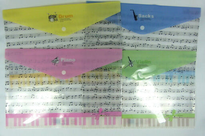 Music Themed Press Stud Document Envelope Wallet (Drum) - PartyErasers