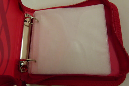 Music Themed Red 24 CD DVD VCD Carry Case Disc Storage Holder CD Sleeve Wallet - PartyErasers