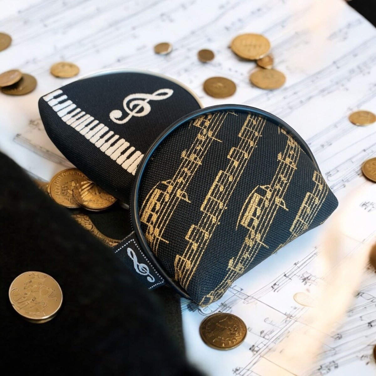 Music Themed Semicircle Coin Purse Pouch - PartyErasers