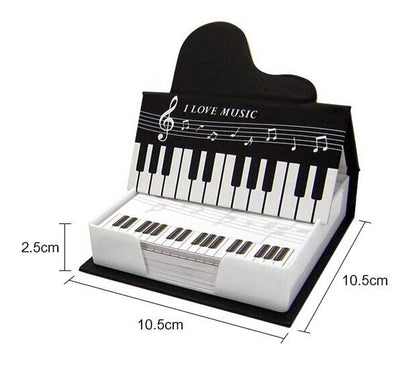 Music themed Standing Keyboard Piano Memo Box gift for stationery & music lover - PartyErasers