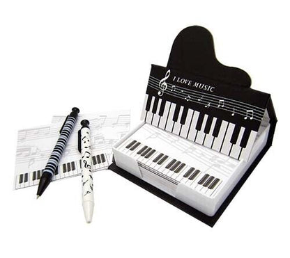 Music themed Standing Keyboard Piano Memo Box gift for stationery & music lover - PartyErasers