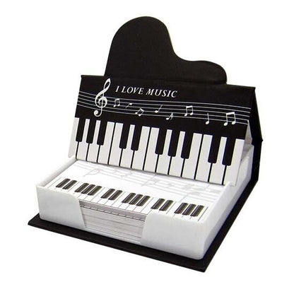 Music themed Standing Keyboard Piano Memo Box gift for stationery & music lover - PartyErasers