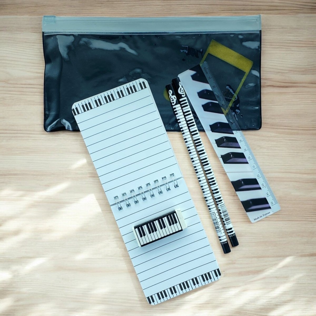 Music Themed Stationery Mini Notebook Set Music Gift for Student School - PartyErasers