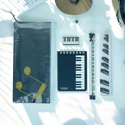 Music Themed Stationery Mini Notebook Set Music Gift for Student School - PartyErasers