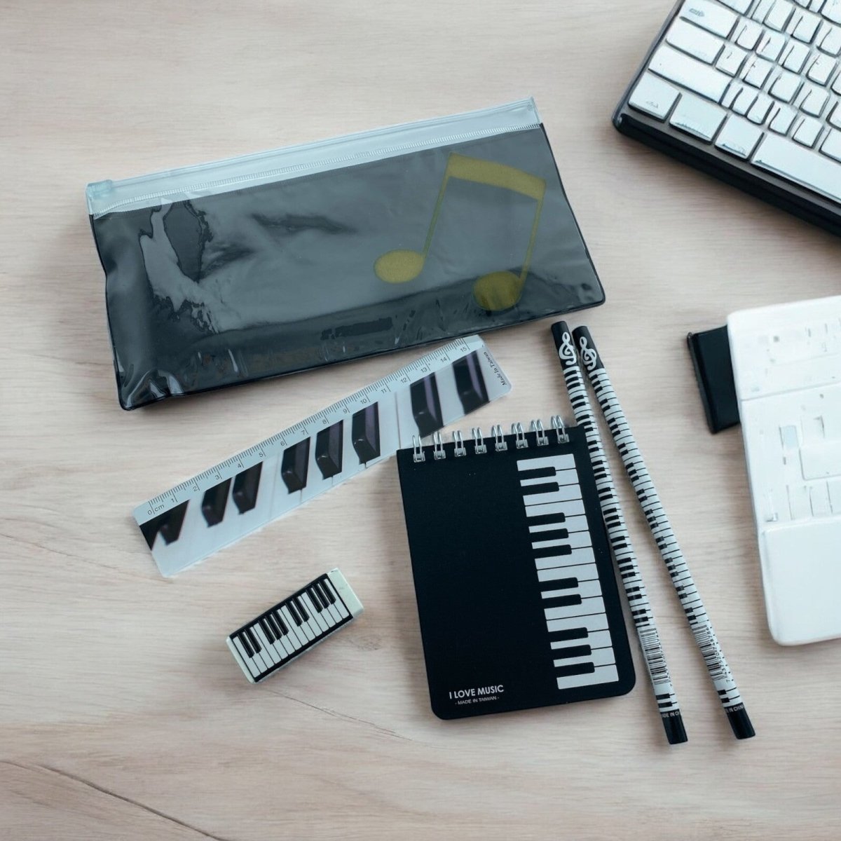 Music Themed Stationery Mini Notebook Set Music Gift for Student School - PartyErasers