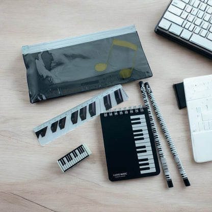 Music Themed Stationery Mini Notebook Set Music Gift for Student School - PartyErasers