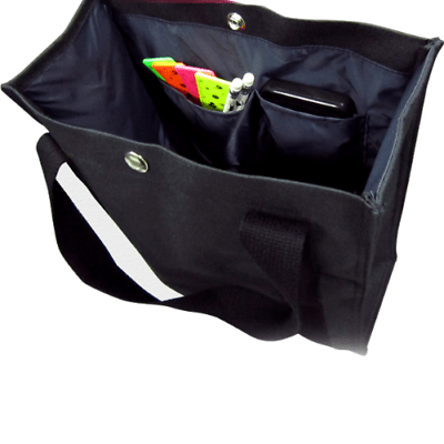 Music Themed Tote Bag - Keyboard Design (Black) - PartyErasers