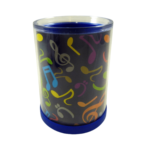 Music Themed Transparent Inner Layer Black Colourful Musical Notes Design Rou... - PartyErasers