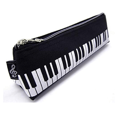 Music Themed Triangle Shape Pencil Case - Keyboard - PartyErasers