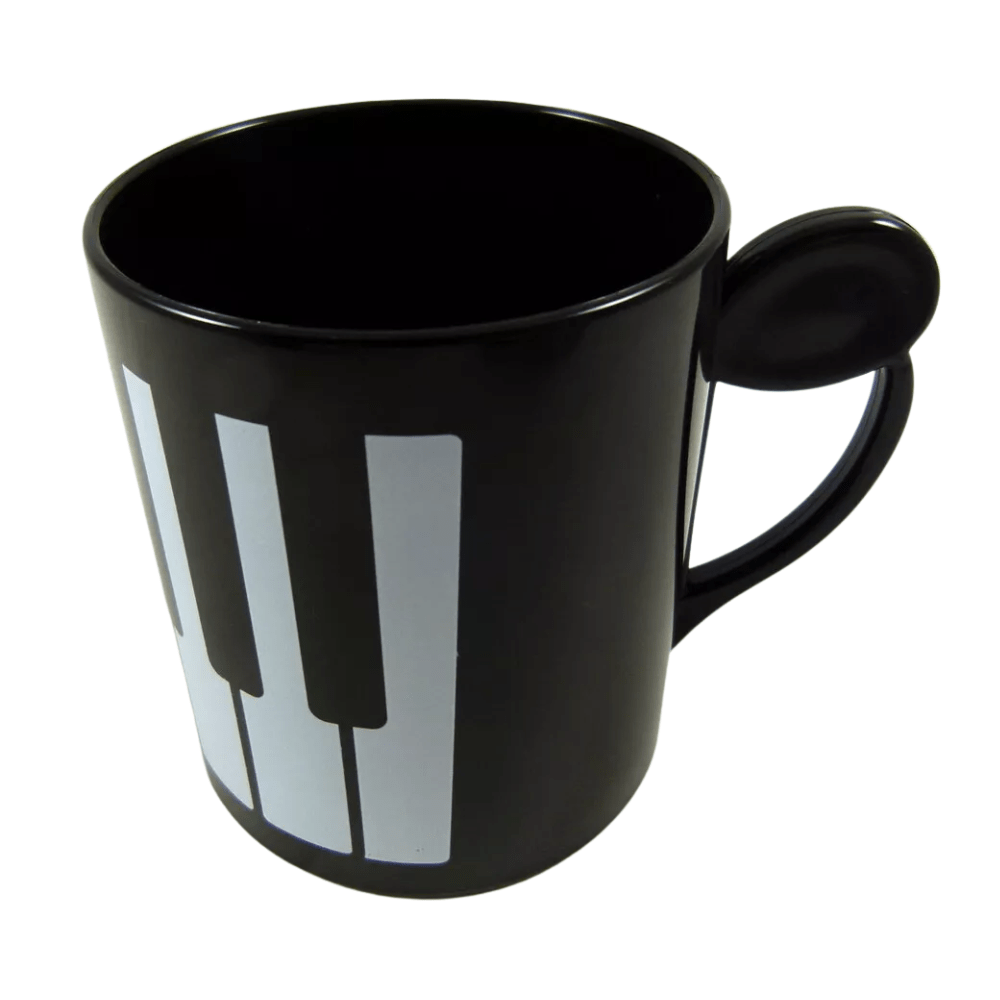 Music Themed White Treble Clef Design 250ml Plastic Drinking Mug - PartyErasers