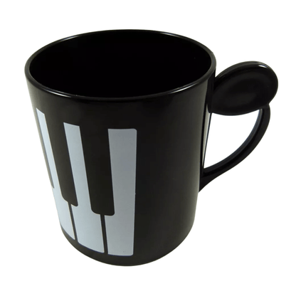 Music Themed White Treble Clef Design 250ml Plastic Drinking Mug - PartyErasers