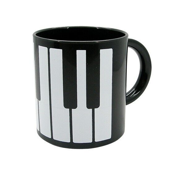 Music Themed White Treble Clef Design 250ml Plastic Drinking Mug - PartyErasers
