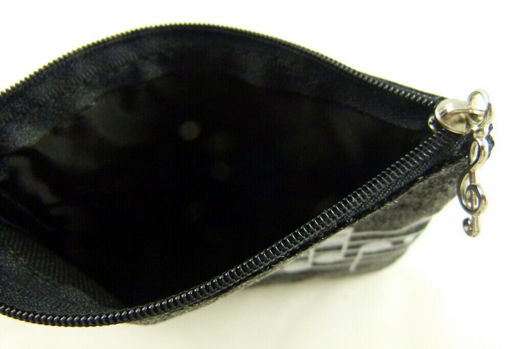 Music Themed Zipper Soft Pouch - Musical Score Sheet Design - PartyErasers