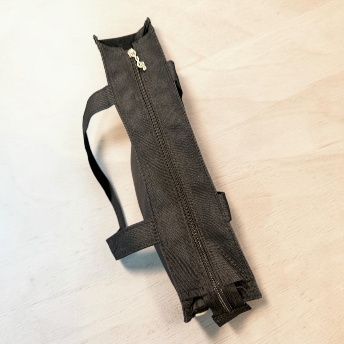 Music Themed Zipper Tote Bag - Piano Key (Black) - PartyErasers